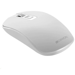 CANYON myš MW-18PW, optická, tichá, s bezdrátovým nabíjením 300mAh, 4.tl., až 1600 DPI, perleťově bílá