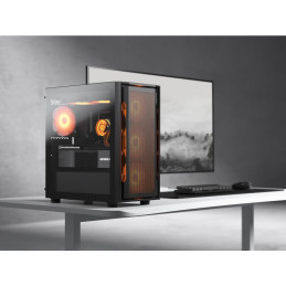 COUGAR PC skříň UNIFACE Black Mini Tower Mesh Front Panel 1x 120mm Fan TG Left Panel