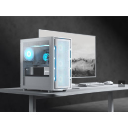 COUGAR PC skříň UNIFACE Black Mini Tower Mesh Front Panel 1x 120mm Fan TG Left Panel
