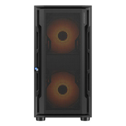 COUGAR PC skříň UNIFACE RGB Black Mini Tower Mesh Front Panel 2x 140mm RGB Fan + 1x 120mm RGB Fan TG Left Panel