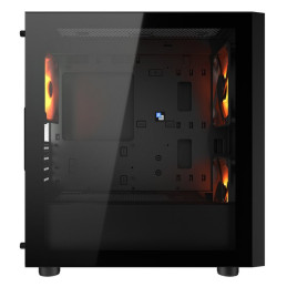 COUGAR PC skříň UNIFACE RGB Black Mini Tower Mesh Front Panel 2x 140mm RGB Fan + 1x 120mm RGB Fan TG Left Panel