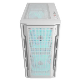 COUGAR PC skříň UNIFACE RGB White Mini Tower Mesh Front Panel 2x 140mm RGB Fan + 1x 120mm RGB Fan TG Left Panel