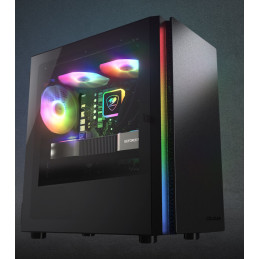 COUGAR PC skříň Purity RGB White Mini Tower TG Front Panel ARGB strip / 1 x ARGB Fan / 3mm TG Left Panel
