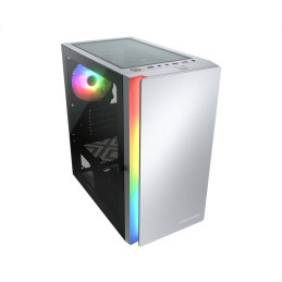 COUGAR PC skříň Purity RGB White Mini Tower TG Front Panel ARGB strip / 1 x ARGB Fan / 3mm TG Left Panel