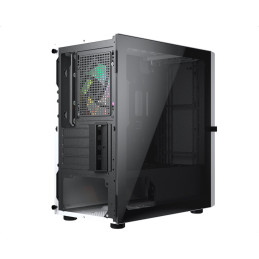 COUGAR PC skříň Purity RGB White Mini Tower TG Front Panel ARGB strip / 1 x ARGB Fan / 3mm TG Left Panel