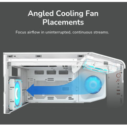 COUGAR PC skříň FV270 White Mid tower tempered curved glass perimeter quick detachable air filters up to 9 fans