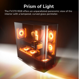 COUGAR PC skříň FV270 White Mid tower tempered curved glass perimeter quick detachable air filters up to 9 fans