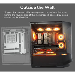 COUGAR PC skříň FV270 White Mid tower tempered curved glass perimeter quick detachable air filters up to 9 fans