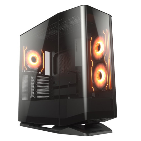 COUGAR PC skříň FV270 Black Mid tower tempered curved glass perimeter quick detachable air filters up to 9 fans