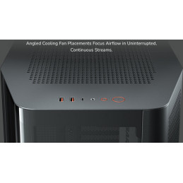 COUGAR PC skříň FV270 Black Mid tower tempered curved glass perimeter quick detachable air filters up to 9 fans