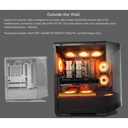 COUGAR PC skříň FV270 Black Mid tower tempered curved glass perimeter quick detachable air filters up to 9 fans