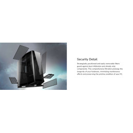 COUGAR PC skříň FV270 Black Mid tower tempered curved glass perimeter quick detachable air filters up to 9 fans