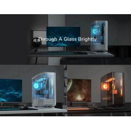 COUGAR PC skříň FV270 Black Mid tower tempered curved glass perimeter quick detachable air filters up to 9 fans