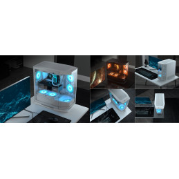 COUGAR PC skříň FV270 Black Mid tower tempered curved glass perimeter quick detachable air filters up to 9 fans