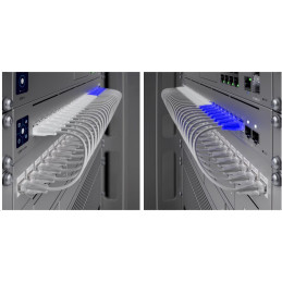 Ubiquiti UniFi Etherlighting Patch Cable 0,15m (UACC-Cable-Patch-EL-0.15M-W) - 0,15m, Cat.6, 2.5Gbps, bílý