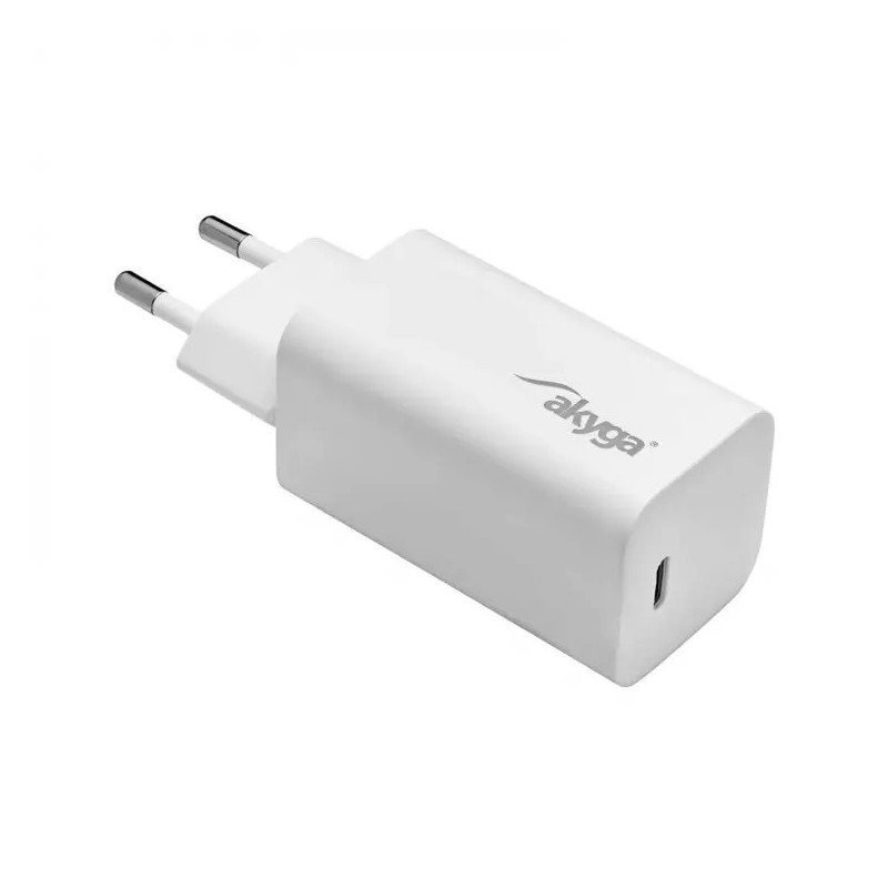 Akyga Nabíječka univerzální USB-C PD 5-20V / max. 3.25A 65W Quick Charge 3.0 GaN, bílá
