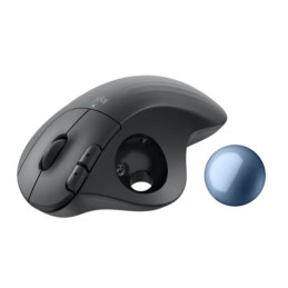 Logitech ERGO M575S Wireless Trackball - GRAPHITE+BLUE BALL - BT
