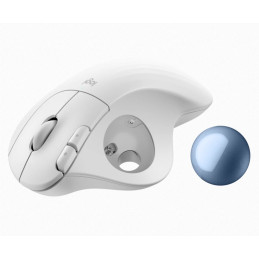 Logitech ERGO M575S Wireless Trackball - OFFWHITE+BLUE BALL - BT