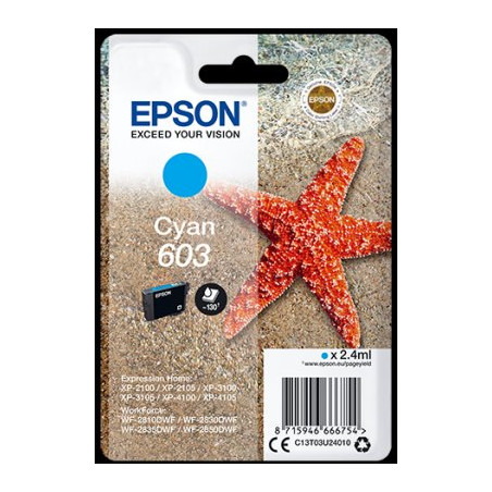 Epson atrament XP-2100/3100 cyan 2.4ml - 150 str.