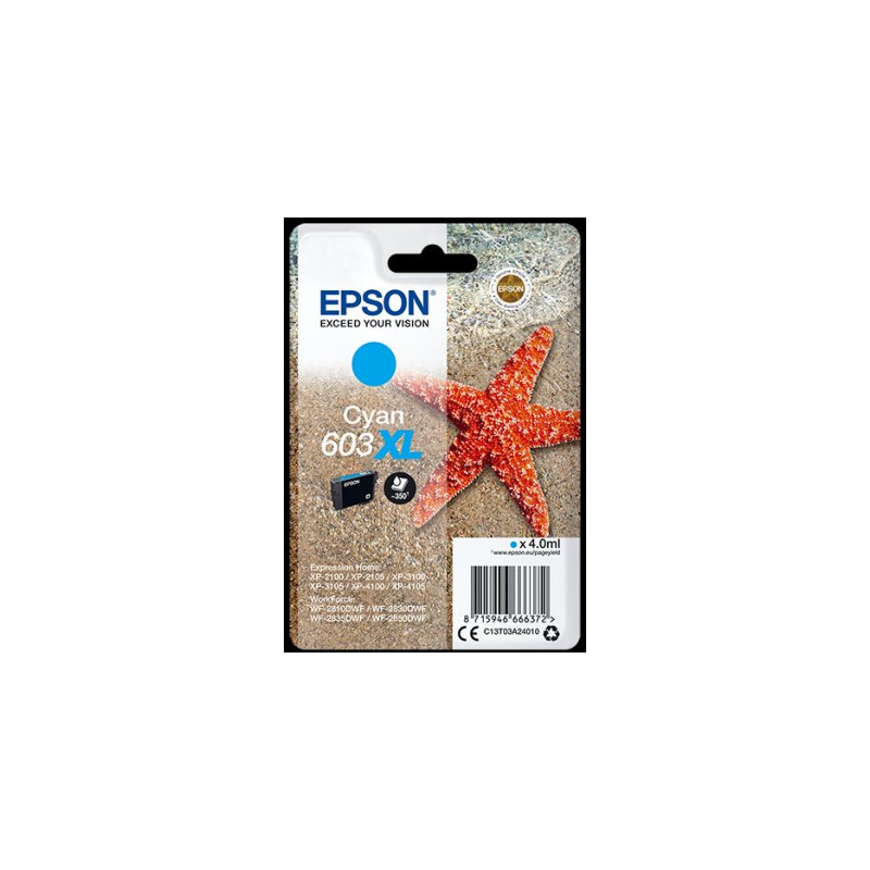 Epson atrament XP-2100/3100 cyan XL 4ml - 350 str.