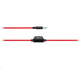 CANYON headset HSC-1, lehký, 3,5 mm jack TRRS, černo-červená