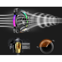 COUGAR ventilátor VORTEX VK 120 ARGB (3pack) 120mm hydro dynamic bearings, lightning & power management