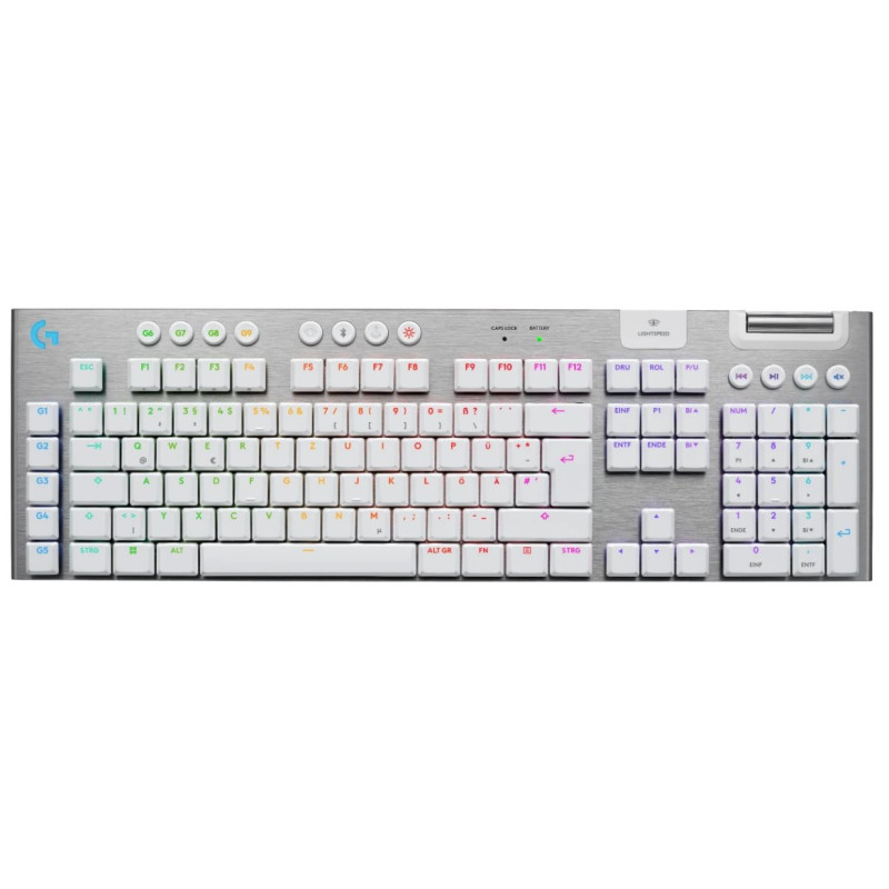 Logitech G915 X LIGHTSPEED Low-Profile Wireless Gaming Keyboard - TACTILE - WHITE - US - 2.4GHZ/BT - USB-C - EMEA