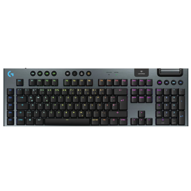 Logitech G915 X LIGHTSPEED Low-Profile Wireless Gaming Keyboard - LINEAR - BLACK - US - 2.4GHZ/BT - USB-C - EMEA