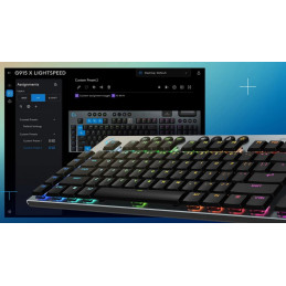 Logitech G915 X LIGHTSPEED Low-Profile Wireless Gaming Keyboard - CLICKY - BLACK - US - 2.4GHZ/BT - USB-C - EMEA