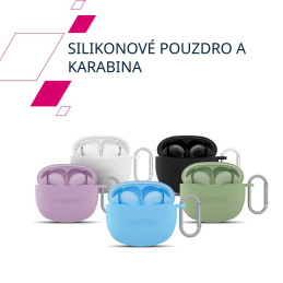 Bezdrátová stereo sluchátka True Wireless TWS-5 modrá