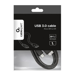 Gembird kábel USB 3.0 BM na USB-C (Micro BM/CM), 1 m