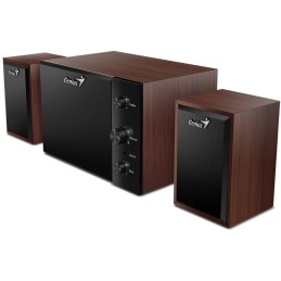 POŠKOZENÝ OBAL - GENIUS repro SW-2.1 350/ 2.1/ 15W/ dřevěné/ barva dřevo