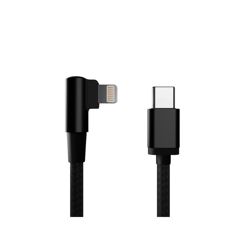 Gembird adaptér USB-C (M) / Lightning (M), datový / nabíjací, opletený, pravouhlý, 0.2m