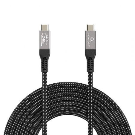 Gembird kábel USB-C (M) na USB-C (M), prémiový, USB 4, 3.2 Gen, 240W, 40 GBps, 1.5 m, čierny