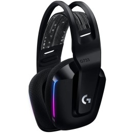 Logitech herní sluchátka G733 LIGHTSPEED Wireless RGB Gaming Headset, EMEA, black