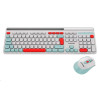 CANYON HSET-W5 bezdrátový SET CS klávesnice + optická myš, 2,4 Ghz, 105 kláves, bílý