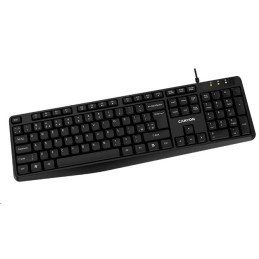 CANYON klasická USB klávesnice CZ/SK, omývatelná, černá