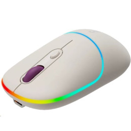 CANYON myš optická bezdrátová MW-22, RGB, 800/1200/1600 dpi, 4 tl, BT+2,4GHz, baterie 650mAh, rice