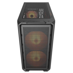 COUGAR PC skříň MX600 Black Mini Tower Mesh Front Panel 2 x 160mm + 1 x 120mm Fans TG Left Panel