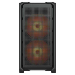 COUGAR PC skříň MX600 Black Mini Tower Mesh Front Panel 2 x 160mm + 1 x 120mm Fans TG Left Panel