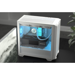 COUGAR PC skříň MX600 Black Mini Tower Mesh Front Panel 2 x 160mm + 1 x 120mm Fans TG Left Panel
