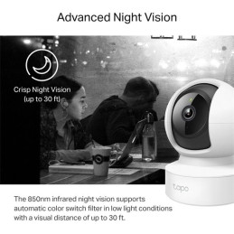 TP-LINK "Pan/Tilt Home Security Wi-Fi CameraSPEC:2K (2304x1296), 2.4 GHz, Horizontal 360?, 1 × Ethernet PortFEATURE: P