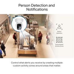 TP-LINK "Pan/Tilt Home Security Wi-Fi CameraSPEC:2K (2304x1296), 2.4 GHz, Horizontal 360?, 1 × Ethernet PortFEATURE: P