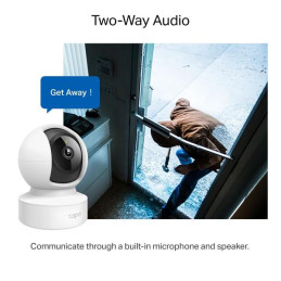 TP-LINK "Pan/Tilt Home Security Wi-Fi CameraSPEC:2K (2304x1296), 2.4 GHz, Horizontal 360?, 1 × Ethernet PortFEATURE: P