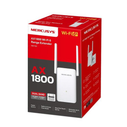 AX1800 Wi-Fi Range Extender SPEED: 574 Mbps at 2.4 GHz + 1201 Mbps at 5 GHz SPEC: 2× Fixed External Antennas, 1 × Gigab