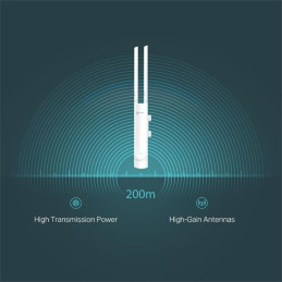300 Mbps Outdoor Wi-Fi Access Point PORT: 1× 10/100 Mbps RJ45 Port SPEED: 300 Mbps at 2.4 GHz FEATURE: 802.3af PoE, 2× E