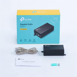 PoE+ Injector Adapter PORT: 1× Gigabit PoE Port, 1× Gigabit Non-PoE Port SPEC: 802.3at/af Compliant, Data and Power Carr