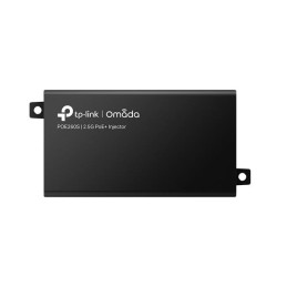 Omada 2.5G PoE+ Injector Adapter PORT: 1× 2.5G PoE Port, 1× 2.5G Non-PoE Port SPEC: 802.3at/af Compliant, Data and Power