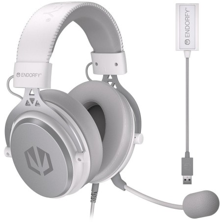 Endorfy headset VIRO Plus USB OWH / drátový / s odnímatelným mikrofonem / USB / bílý