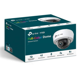4MP Full-Color Dome Network Camera SPEC: H.265+/H.265/H.264+/H.264, 1/3" Progressive Scan CMOS, Color/0.005 Lux@F1.6, 0